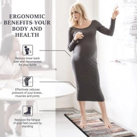 Luxe Home International Cuba PVC Loop Utility Anti-Fatigue Indoor/Outdoor Mats for Home | Cushioned, Non Slip, Washable | Mat for Kitchen, Garage & More - 45x75 cm, Coral