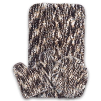 Luxe Home International Bath mat Super Soft Anti Skid Hawaii Contour Set of 3 Piece Rugs for Bathroom (Walnut, Large) - 60x90 cm, Walnut