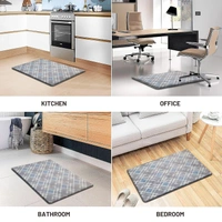 Luxe Home International Kitchen Mat Anti-Fatigue Non-Slip Cushioned Comfort Mat - Geometric Pattern Standing Desk Mat - Waterproof and Easy to Clean for Home and Office - 45x75 cm, Check
