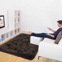 Luxe Home International LuxeHome Carpets Marino Fur 2000 GSM Thick Foot Mat Anti Skid Non Slip Spill Absorbent Washable and Quick Dry Rugs for Home Bedroom (6x9 Ft, Chocolate, Pack of 1) - 6X9, Chocolate