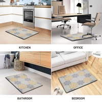 Luxe Home International Anti-Fatigue Kitchen Mat Non-Slip Cushioned Comfort Mat - Geometric Pattern Standing Desk Mat - Waterproof and Easy to Clean for Home and Office - 51x99 cm, Honeycomb