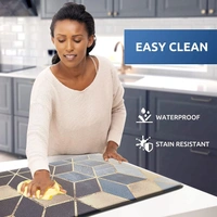 Luxe Home International Anti-Fatigue Kitchen Mat Non-Slip Cushioned Comfort Mat - Geometric Pattern Standing Desk Mat - Waterproof and Easy to Clean for Home and Office - 51x99 cm, Diamond