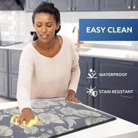 Luxe Home International Kitchen Mat Anti-Fatigue Non-Slip Cushioned Comfort Mat - Geometric Pattern Standing Desk Mat - Waterproof and Easy to Clean for Home and Office - 51x99 cm, Digital