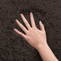 Luxe Home International LuxeHome Carpets Marino Fur 2000 GSM Thick Foot Mat Anti Skid Non Slip Spill Absorbent Washable and Quick Dry Rugs for Home Bedroom (6x9 Ft, Chocolate, Pack of 1) - 6X9, Chocolate
