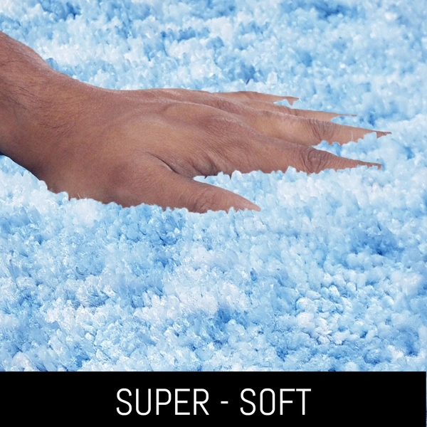 Luxe Home International Bath mat Super Soft Anti Skid Hawaii Rugs for Bathroom (Cloud, Medium) Pc-2 - 45x75 cm, Cloud