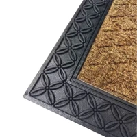 Luxe Home International Rectangular Door Mats For Home Natural Coir Mat Solid Waterproof Low Profile Entrance Rug With Anti-Slip Rubber Backing For Indoor And Outdoor Use (45Cm X 75Cm, Brown, Pc 1) - 45x75 cm, Brown