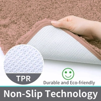 Luxe Home International Vegas Bath Mat Soft, Non Slip Mat for Bedroom and Bathroom Floor - 40x60 cm, Peach