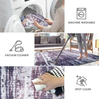 Luxe Home International Runner Design Area Rugs - 2x5 Non-Slip, Abstract Runner for Kitchen, Living Room, Bedroom, Dining Room, Entryway - 2x5 Ft, Brown