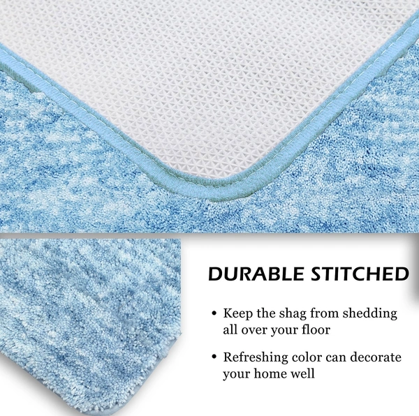 Luxe Home International Bath mat Super Soft Anti Skid Hawaii Rugs for Bathroom (Cloud, Medium) Pc-2 - 45x75 cm, Cloud