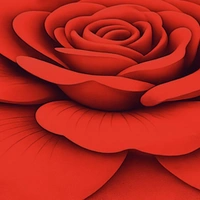 Luxe Home International Bath Mat 3D Rose Flower Shaped Floral Design, Soft, Anti Slip Skid, Floor Mat for Bathroom, Bedroom, Living Room, Balcony (Red, 67x71 cm) - 67x71 cm, Red Rose