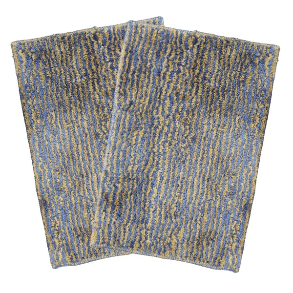 Luxe Home International Bathmat 1600 GSM Microfiber Anti Skid Water Absorbent Machine Washable and Quick Dry Comfort Mats for Bathroom, Kitchen, Entrance (Blue, 38cm x 58cm, Pack of 2) - 38x58 cm, Blue