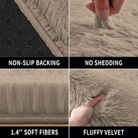 Luxe Home International Carpets, Marino Fur 2000 GSM Thick FootMat, Antiskid Nonslip, Spill Absorbent, Washable and Quick Dry Rugs for Home Bedroom Hall Livingroom Floor Mat 6x9 Ft (Taupe Pack of 1) - 6X9, Taupe