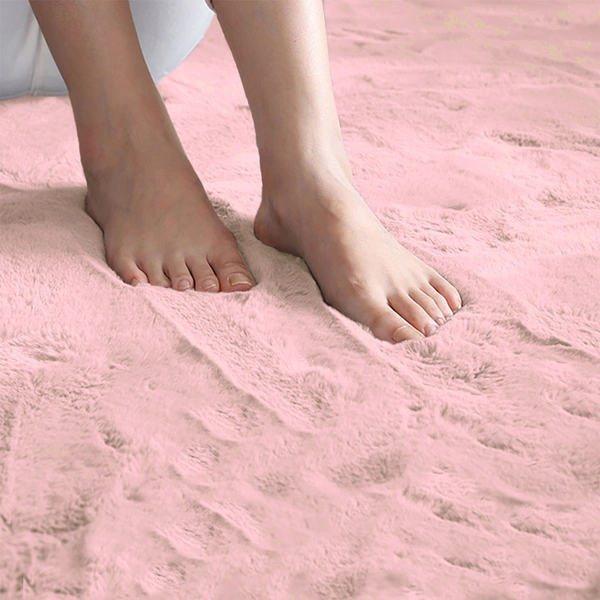 Luxe Home International Runner Super Soft Anti Skid Rabbit Fur(1000 GSM) Bathroom Mats for Bedroom,Door,Kitchen Floor(2 X 5 Ft,Peach) Pack of 1 - 2x5 Ft, Peach