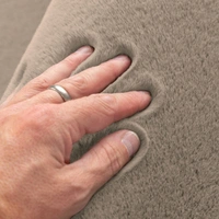 Luxe Home International Cushion Cover 16 inch x 16 inch Duble Side Rabbit Fur Covers Set of 2 for Sofa, Bedroom, livingroom - 16"x16", Taupe