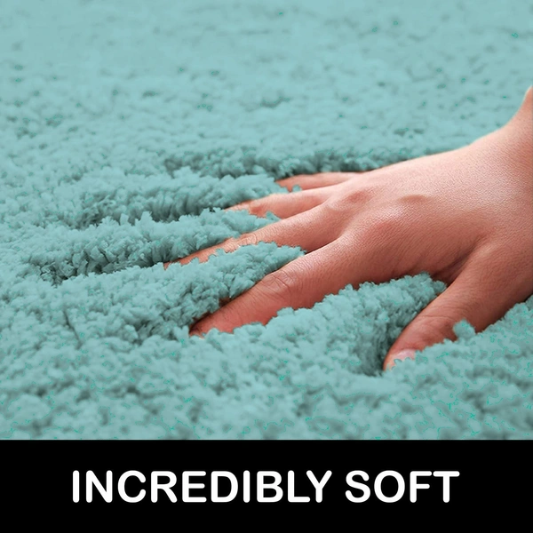 Luxe Home International Luxe Home Newman Carpet ( 4x6 Ft ) Bedroom Carpet - Aqua | Soft, Non Slip, Washable | Carpet for Home or Living room Carpet for Floor - 4x6 Ft, Aqua