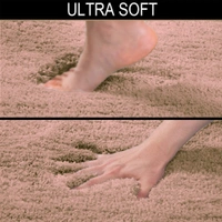 Luxe Home International Vegas Bath Mat Soft, Non Slip Mat for Bedroom and Bathroom Floor - 40x60 cm, Peach