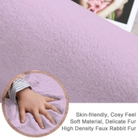 Luxe Home International Runner Super Soft Anti Skid Rabbit Fur(1000 Gsm)Bathroom Mats For Bedroom,Door,Kitchen Floor(2 X 5 Ft,Lilac)Pack Of 1 - 2x5 Ft, Lilca