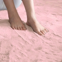 Luxe Home International Rectangular Carpet Super Soft Anti Skid Rabbit Fur (1000 Gsm) Bathroom Mats For Bedroom, Door, Kitchen Floor (3 X 5 Ft, Peach) Pack Of 1 - 3x5 Ft, Peach