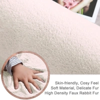 Luxe Home International Rectangular Carpet Super Soft Anti Skid Rabbit Fur (1000 Gsm) Bathroom Mats For Bedroom, Door, Kitchen Floor (4 X 6 Ft, Skin) Pack Of 1 - 4x6 Ft, Skin