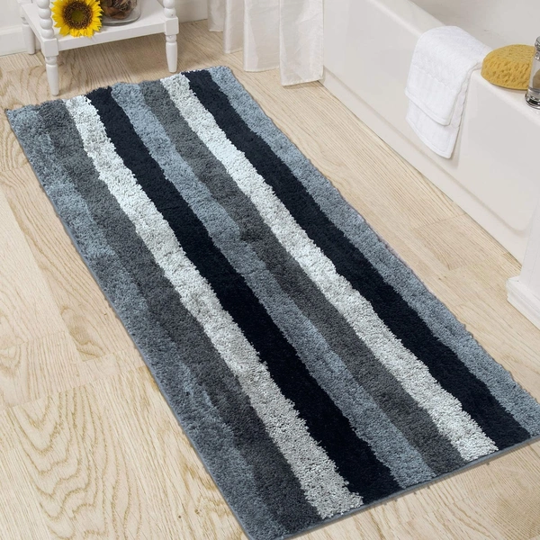 Luxe Home International Floor Runner Super Soft Non Slip Rug for Bathroom, Bedroom, Living Room - 2x5 Ft, Shadow