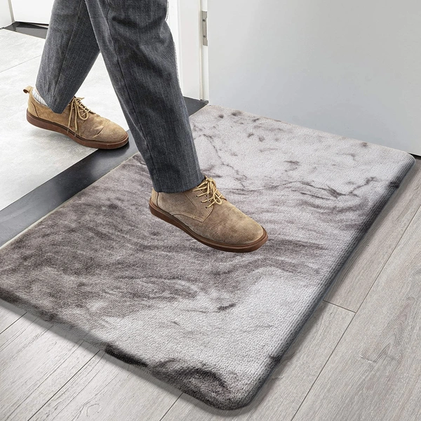 Luxe Home International Cuba PVC Loop Utility Anti-Fatigue Indoor/Outdoor Mats for Home | Cushioned, Non Slip, Washable | Mat for Kitchen, Garage & More - 45x75 cm, Brown