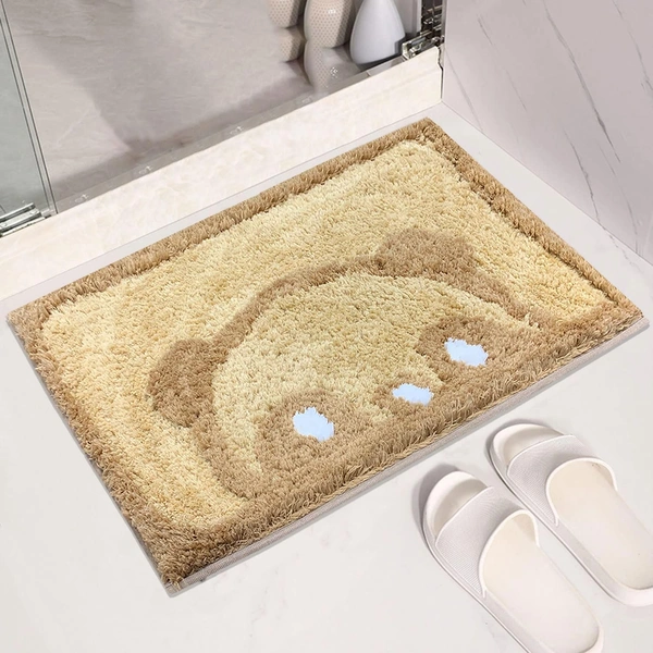 Luxe Home International Luxe Home Bath Mat Canada Panda Super Soft Anti Skid Slip Water Soak Washable Door Mats for Home, Bathroom Mat, Floor Mat, Kitchen Mat for Floor (40x60 cm) Gold - 40x60 cm, Gold