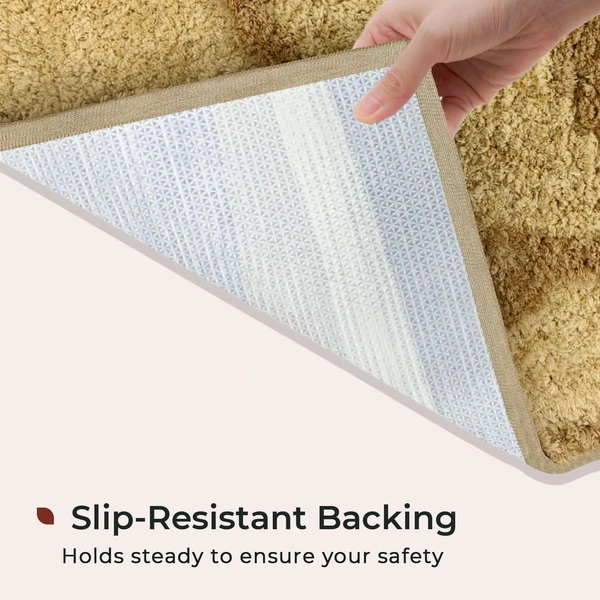 Luxe Home International Luxe Home Bath Mat Canada Panda Super Soft Anti Skid Slip Water Soak Washable Door Mats for Home, Bathroom Mat, Floor Mat, Kitchen Mat for Floor (40x60 cm) Gold - 40x60 cm, Gold