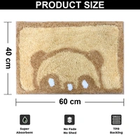 Luxe Home International Luxe Home Bath Mat Canada Panda Super Soft Anti Skid Slip Water Soak Washable Door Mats for Home, Bathroom Mat, Floor Mat, Kitchen Mat for Floor (40x60 cm) Gold - 40x60 cm, Gold