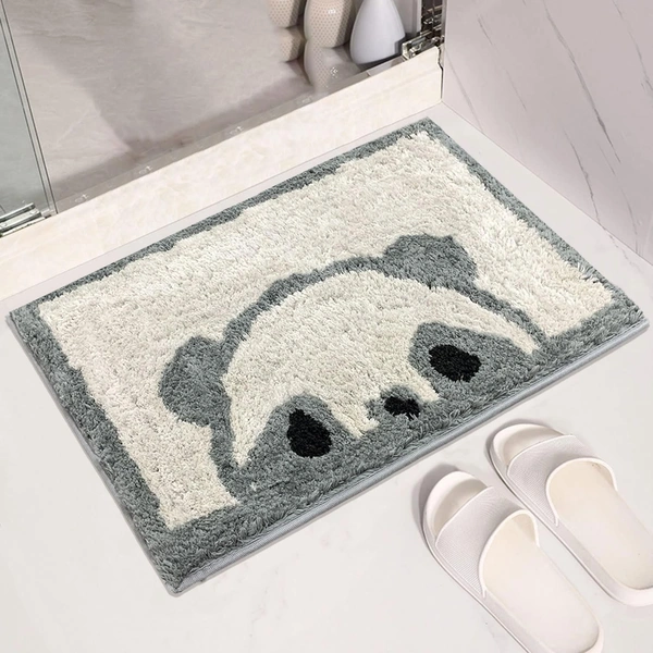 Luxe Home International Luxe Home Bath Mat Canada Panda Super Soft Anti Skid Slip Water Soak Washable Door Mats for Home, Bathroom Mat, Floor Mat, Kitchen Mat for Floor (40x60 cm) Grey - 40x60 cm, Grey