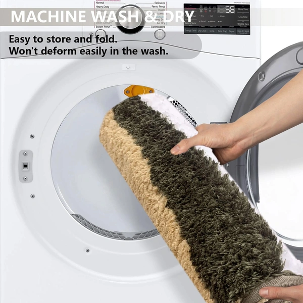 Luxe Home International Luxe Home Bath Mat Canada Stripes Super Soft Anti Skid Slip Water Soak Washable Door Mats for Home, Bathroom Mat, Floor Mat, Kitchen Mat for Floor (40x60 cm) Gold - 40x60 cm, Gold