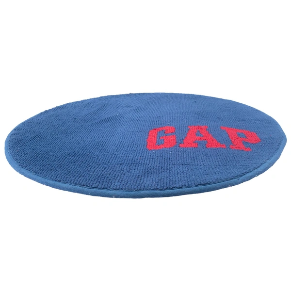 Luxe Home International Luxe Home Bath mat Soft Cotton Round Rug for Bathroom, Bedroom, Living Room (Blue, 65 x 65 cm) Pack of 1 - 2.2 x 2.2 Ft, Blue
