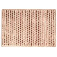 Luxe Home International Luxe Home Bath Mat Super Soft Anti Slip Washable Braided Memory Foam Mat for Bathroom, Kitchen, Baby ( 17"x25", Rust, Pack of 1 ) - Rust