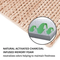 Luxe Home International Luxe Home Bath Mat Super Soft Anti Slip Washable Braided Memory Foam Mat for Bathroom, Kitchen, Baby ( 17"x25", Rust, Pack of 1 ) - Rust