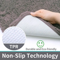 Luxe Home International Luxe Home Runner 2800 GSM Microfiber Anti Slip Water Absorbent Machine Washable and Quick Dry Vegas Mats for Bathroom, Kitchen, Entrance ( Taupe , 2x5 Ft , Pack of 1 ) - 2x5 Ft, Taupe