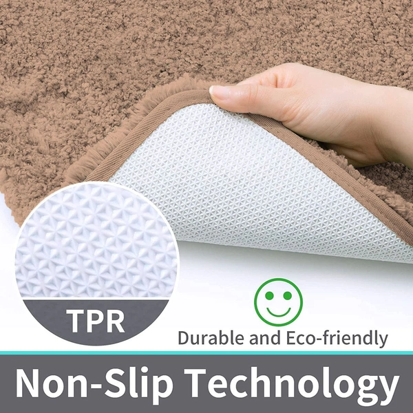 Luxe Home International Luxe Home Bathmat 2800 GSM Microfiber Anti Slip Water Absorbent Machine Washable and Quick Dry Vegas Mats for Bathroom, Kitchen, Entrance ( Rust , 45x75 Cm , Pack of 1 ) - 45x75 cm, Rust