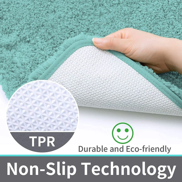 Luxe Home International Luxe Home Bathmat 2800 GSM Microfiber Anti Slip Water Absorbent Machine Washable and Quick Dry Vegas Mats for Bathroom, Kitchen, Entrance ( Aqua , 60x90 Cm , Pack of 1 ) - 60x90 cm, Aqua