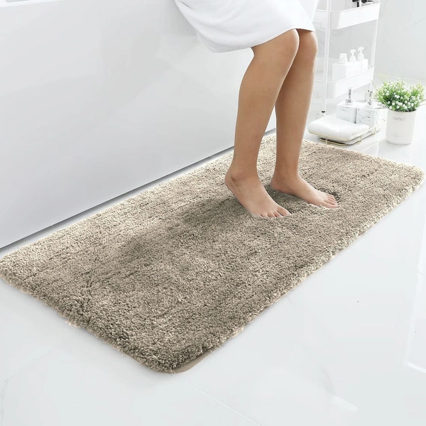 Luxe Home International Luxe Home Bathmat 2800 GSM Microfiber Anti Slip Water Absorbent Machine Washable and Quick Dry Vegas Mats for Bathroom, Kitchen, Entrance ( Beige , 60x90 Cm , Pack of 1 ) - 60x90 cm, Beige