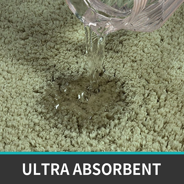 Luxe Home International Luxe Home Bathmat 2800 GSM Microfiber Anti Slip Water Absorbent Machine Washable and Quick Dry Vegas Mats for Bathroom, Kitchen, Entrance ( Green , 45x75 Cm , Pack of 1 ) - 45x75 cm, Green