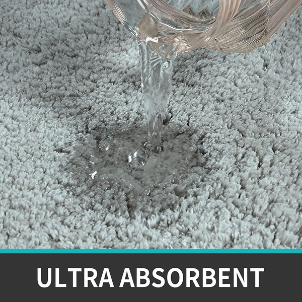 Luxe Home International Luxe Home Bathmat 2800 GSM Microfiber Anti Slip Water Absorbent Machine Washable and Quick Dry Vegas Mats for Bathroom, Kitchen, Entrance ( Silver , 45x75 Cm , Pack of 1 ) - 45x75 cm, Silver