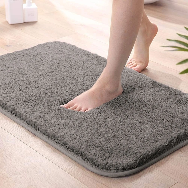 Luxe Home International Bathmat 2800 GSM Microfiber Anti Slip Water Absorbent Machine Washable and Quick Dry Vegas Mats for Bathroom, Kitchen, Entrance ( Taupe , 40x60 Cm , Pack of 1 ) - 40x60 cm, Taupe