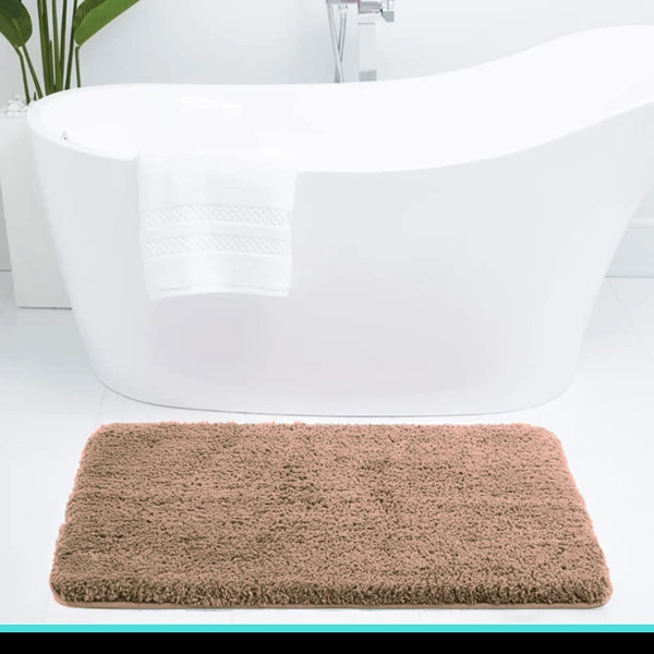 Luxe Home International Luxe Home Bathmat 2800 GSM Microfiber Anti Slip Water Absorbent Machine Washable and Quick Dry Vegas Mats for Bathroom, Kitchen, Entrance ( Rust , 45x75 Cm , Pack of 1 ) - 45x75 cm, Rust