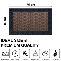 Luxe Home International Luxe Home Block Rubber Coir Door Mat Anti Slip Doormat for Indoor and Outdoor (Brown, 45cm x 75cm) - 45x75 cm, Brown
