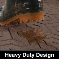 Luxe Home International Luxe Home Block Rubber Coir Door Mat Anti Slip Doormat for Indoor and Outdoor (Brown, 45cm x 75cm) - 45x75 cm, Brown