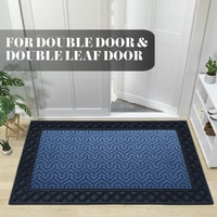 Luxe Home International Luxe Home Block Rubber Coir Door Mat Anti Slip Doormat for Indoor and Outdoor (Blue, 45cm x 75cm) - 45x75 cm, Blue