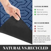 Luxe Home International Luxe Home Block Rubber Coir Door Mat Anti Slip Doormat for Indoor and Outdoor (Blue, 45cm x 75cm) - 45x75 cm, Blue