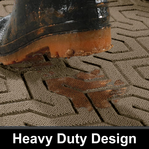 Luxe Home International Luxe Home Block Rubber Coir Door Mat Anti Slip Doormat for Indoor and Outdoor (Yellow, 45cm x 75cm) - 45x75 cm, Yellow