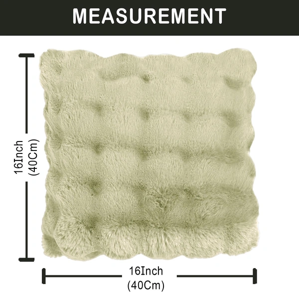 Luxe Home International Luxe Home Bubble Premium Rabbit Fur Cushion Cover 16x16 Inch - Pack of 1, Super Soft Solid Square Pillow Covers for Sofa, Home or Living Room - (Lime, 40x40 cm) - Cushion Covers (Pack of 1), Lime