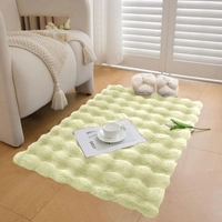 Luxe Home International Bubble Rabbit Fur Carpet Super Soft , Washable, Anti Skid Carpets for Home, Bedroom, Livingroom - ( 3x5 Feet, Gold ) - 3x5 Ft, Gold