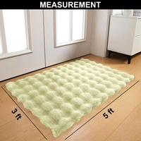 Luxe Home International Bubble Rabbit Fur Carpet Super Soft , Washable, Anti Skid Carpets for Home, Bedroom, Livingroom - ( 3x5 Feet, Gold ) - 3x5 Ft, Gold