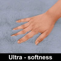 Luxe Home International Luxe Home Bubble Rabbit Fur Carpet Super Soft , Washable, Anti Skid Carpets for Home, Bedroom, Livingroom - ( 3x5 Feet, silver ) - 4x5 Feet, Silver